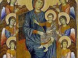 Paris Louvre Painting 1280 Cimabue - Madonna and Child in Majesty Surrounded by Angels